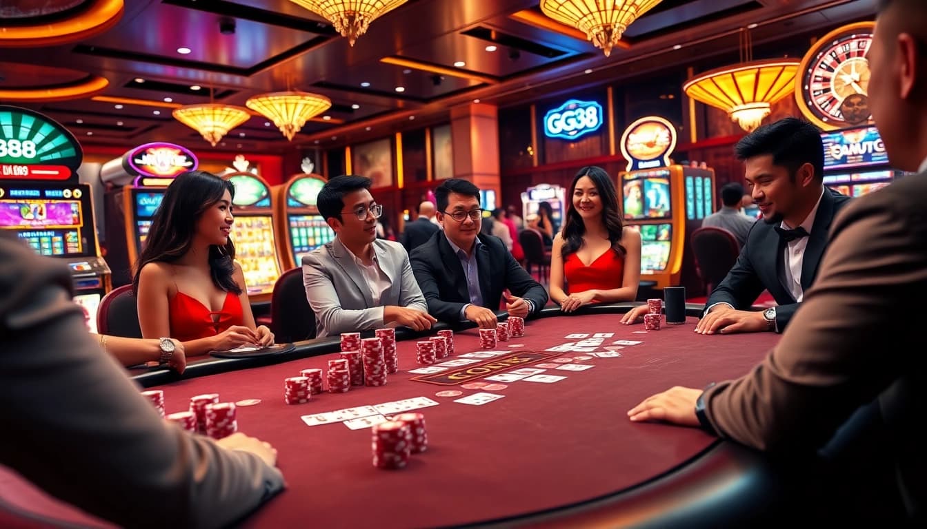 Immerse yourself in the GG88 online gambling experience with lively gaming visuals.