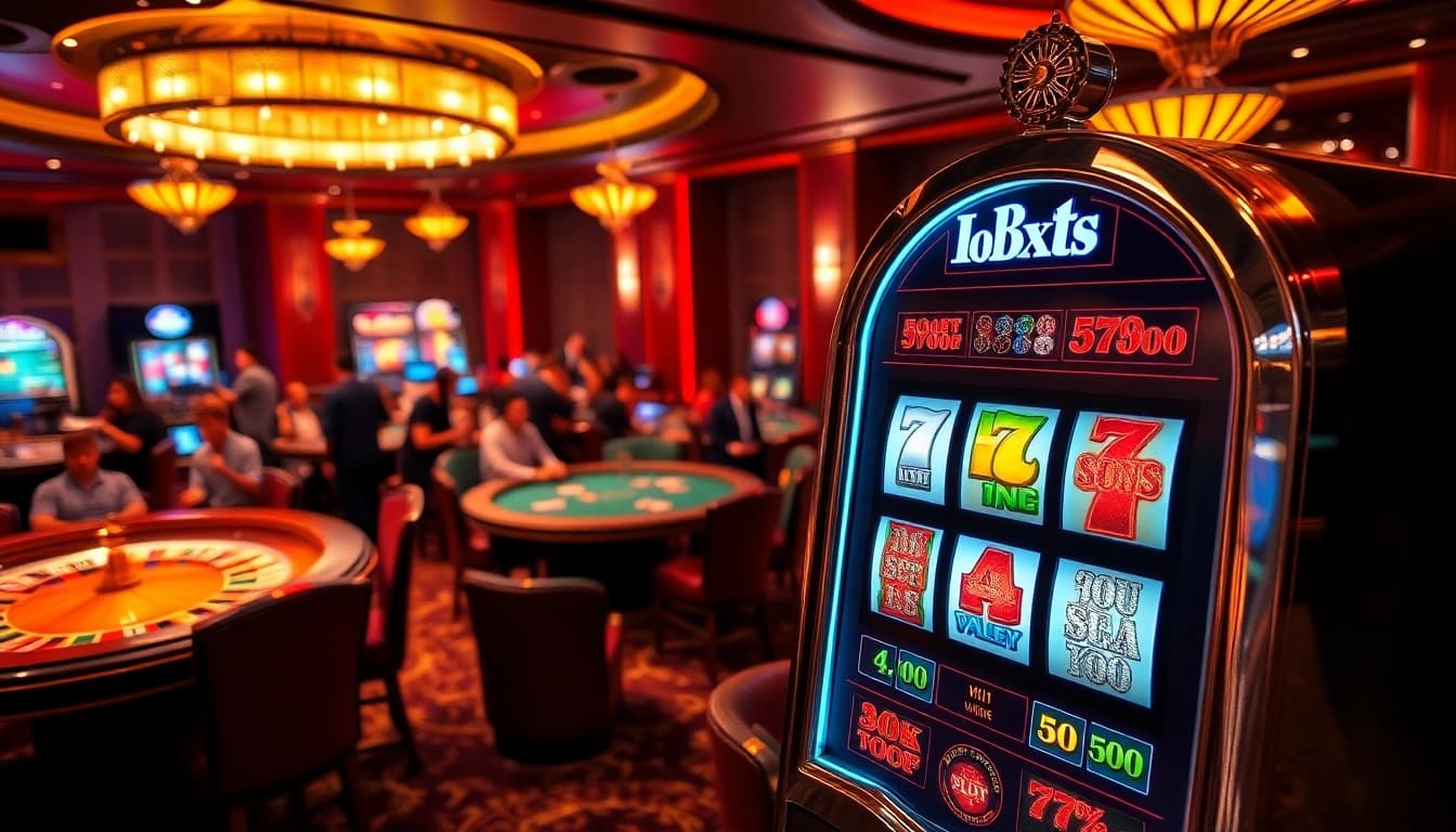 Experience excitement at the IDNSLOT slots in a stunning casino atmosphere with vibrant colors and engaging gameplay.