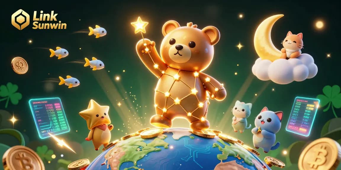 Win big with Link Sunwin's immersive 3D gaming experience featuring stars and magical creatures.