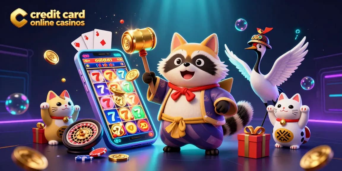 Spin the reels at credit card online casinos and win big with engaging slot games and cheerful characters.
