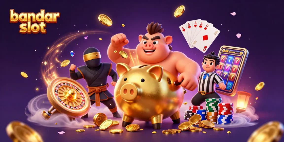 Menang besar di bandar slot dengan karakter kartun dan elemen kasino menawan