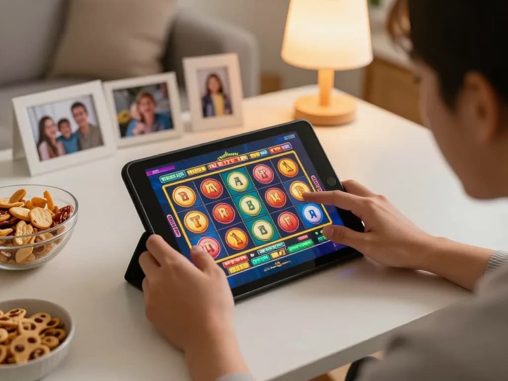 Engaging gameplay in Canadian online casinos displayed on a tablet at home.