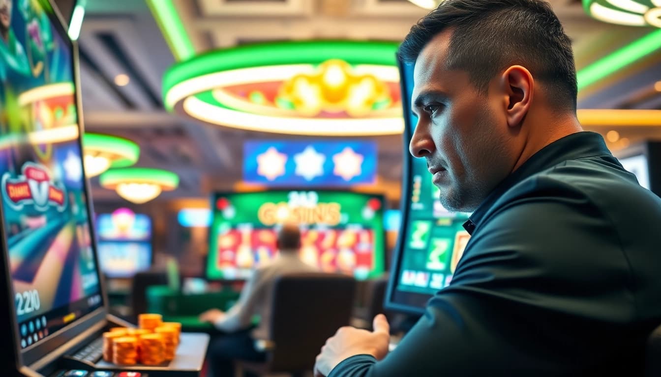 雷神2試玩版遊戲中，玩家在繁忙賭場緊張對戰。