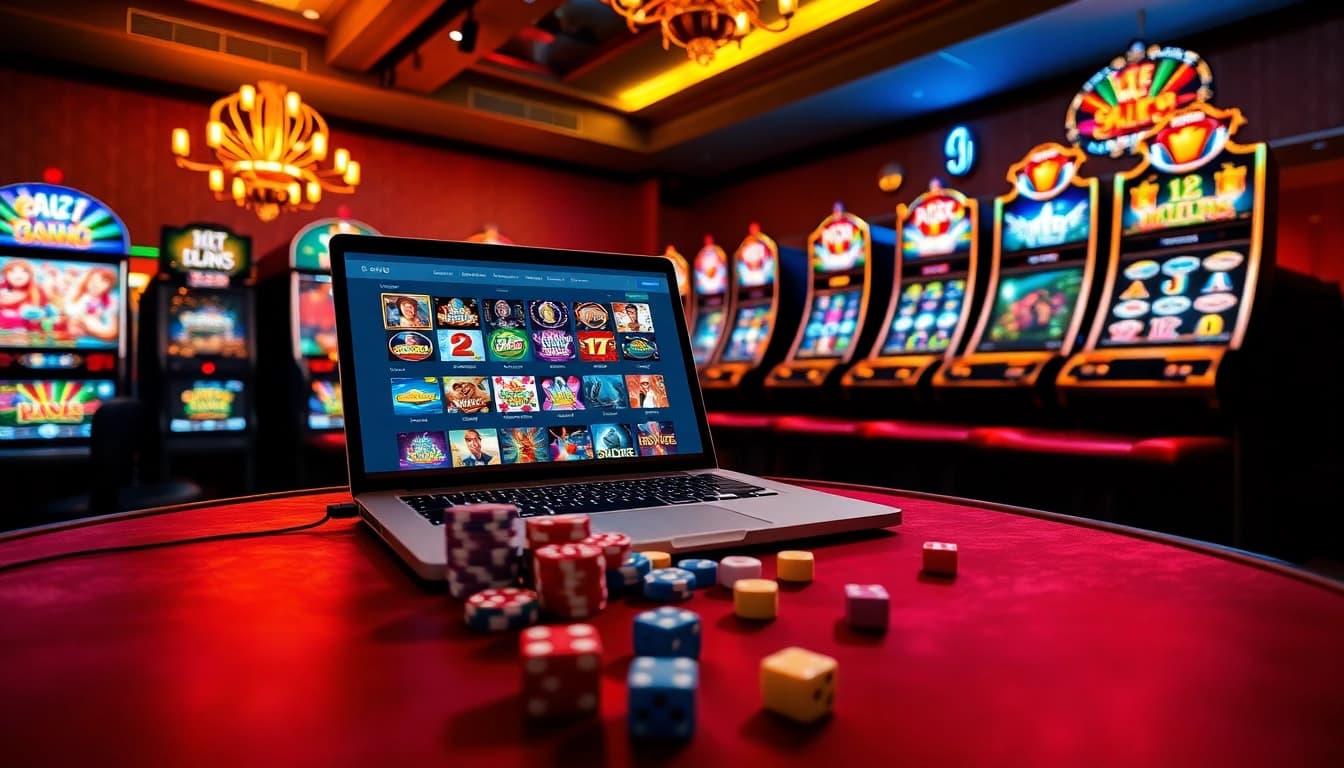 Experience the thrill of slots777 with vibrant online slots and casino elements in a luxurious setup.