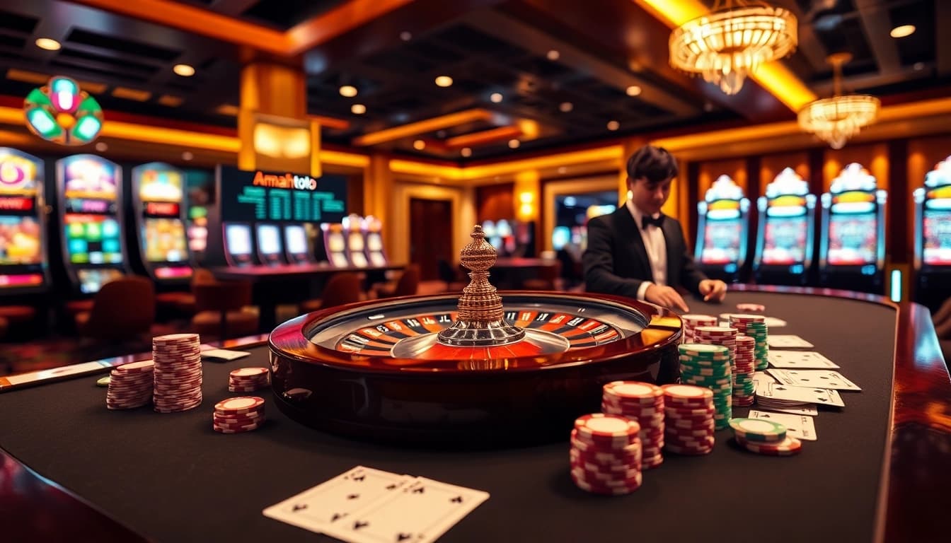 Engaging amanahtoto roulette wheel spinning with vibrant chips and live betting interface