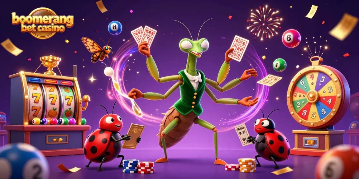 V boomerang bet casino igralnici se praznuje z igralnimi avtomati, srečen program in svetleča energija.