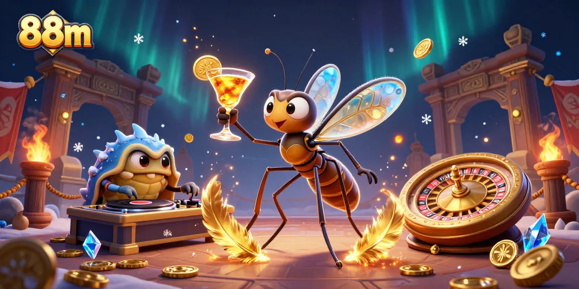 Experience the thrill of 88m with a vibrant casino scene featuring unique characters and dynamic gaming elements.