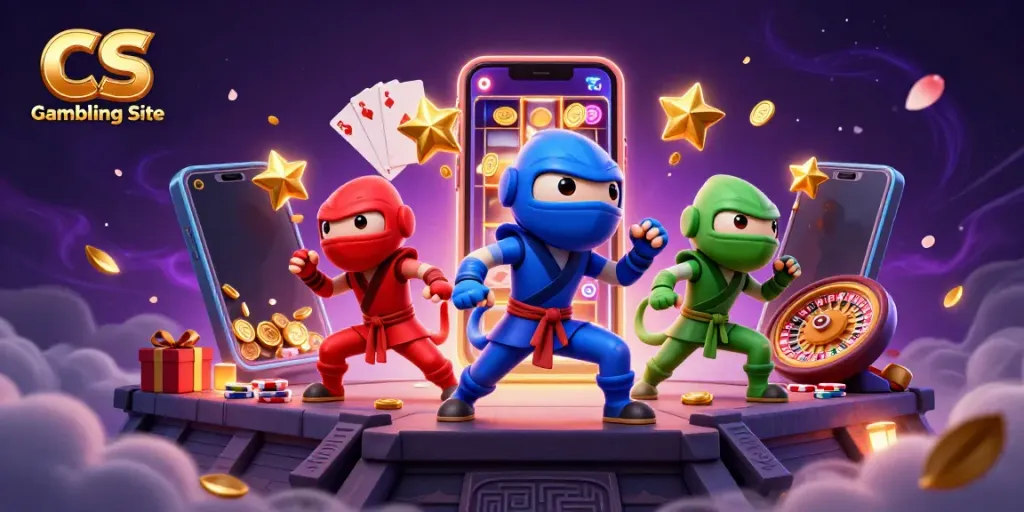 Experience thrilling action and beauty in this vibrant CS Gambling Site scene featuring a ninja chameleon team.
