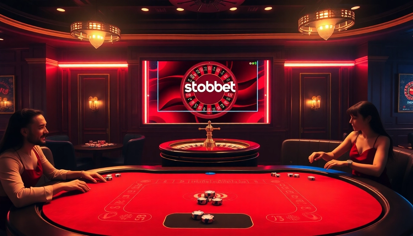 Betting on sbobet at a high-stakes baccarat table amidst an exciting casino atmosphere.
