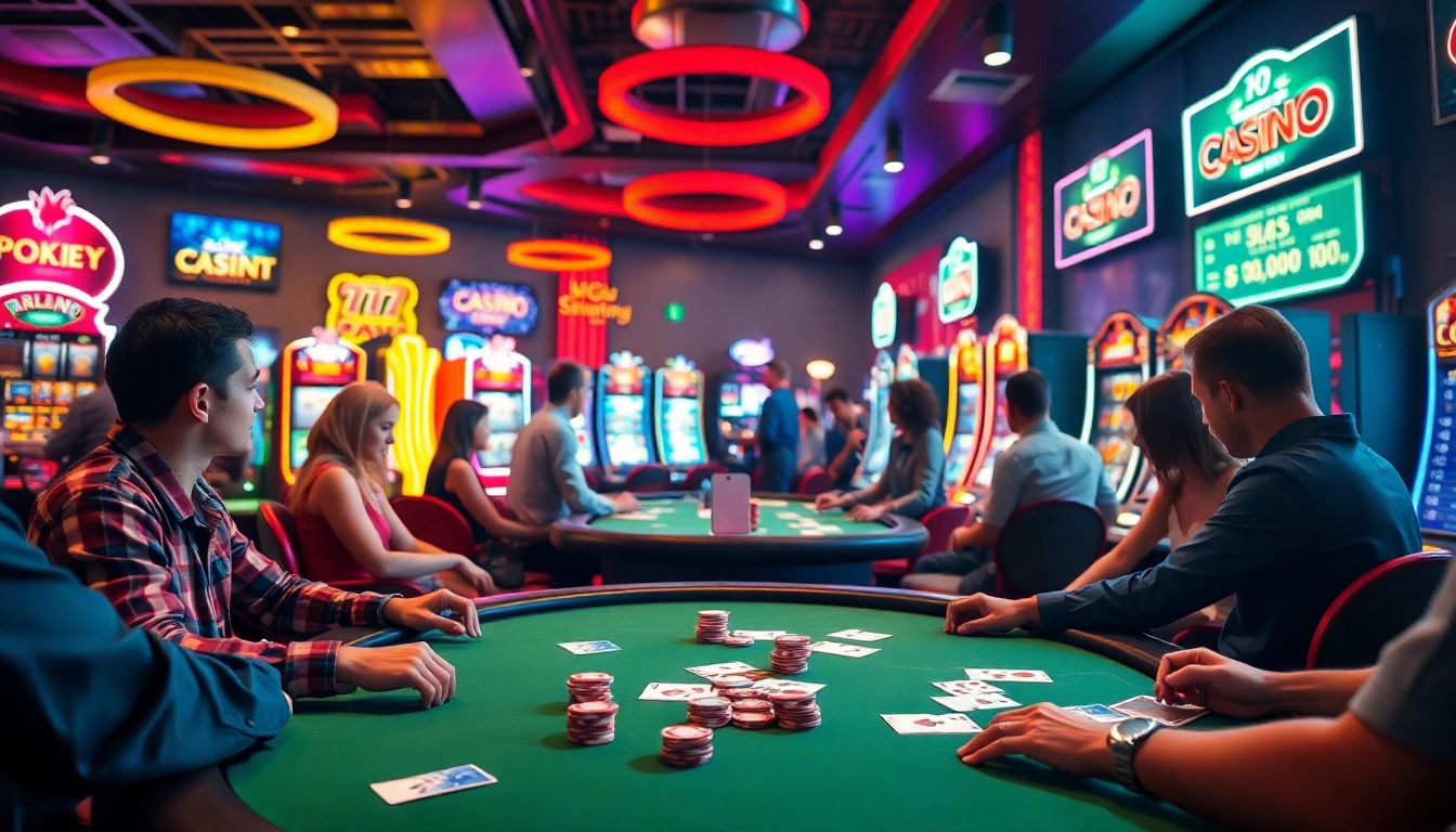 Erleben Sie die aufregende Welt von casinospielen.de mit lebhaftem Casino-Ambiente und verschiedenen Spielen.