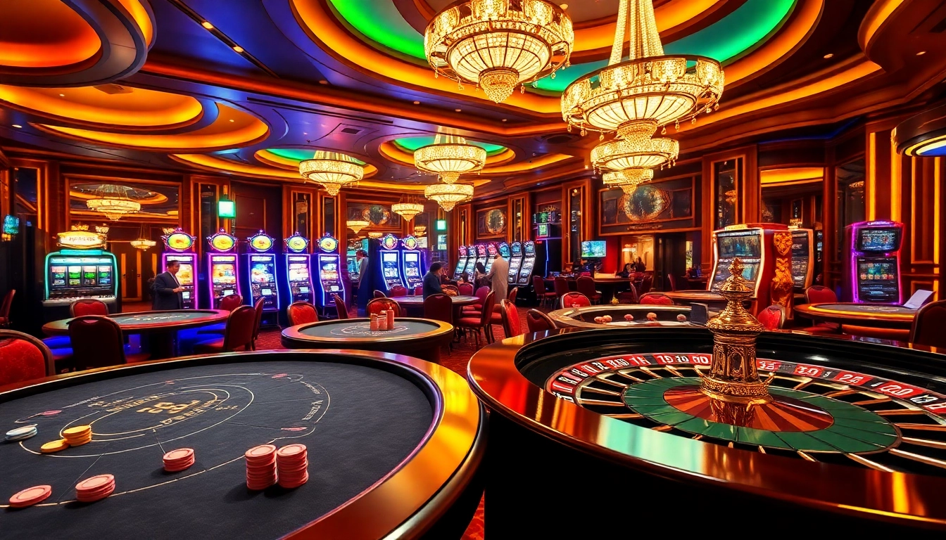 Enjoying a thrilling game ok8386 experience at a luxurious casino table with lively players.