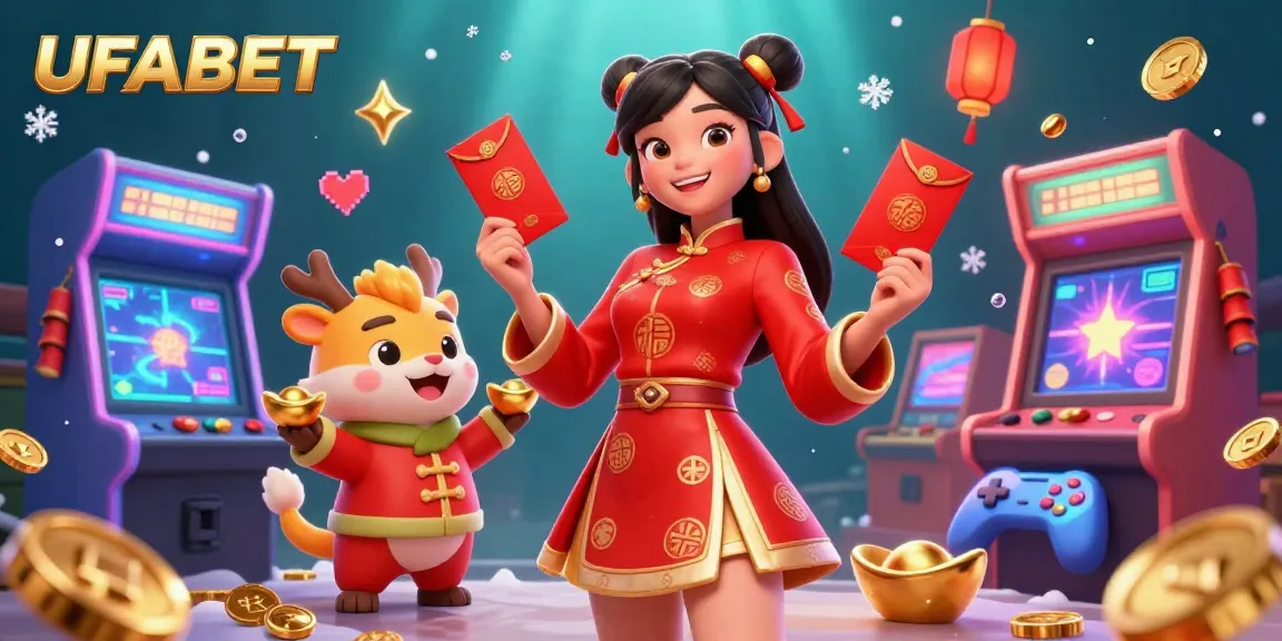 Experience excitement with UFABET at this vibrant 3D casino illustration featuring stunning gameplay elements.