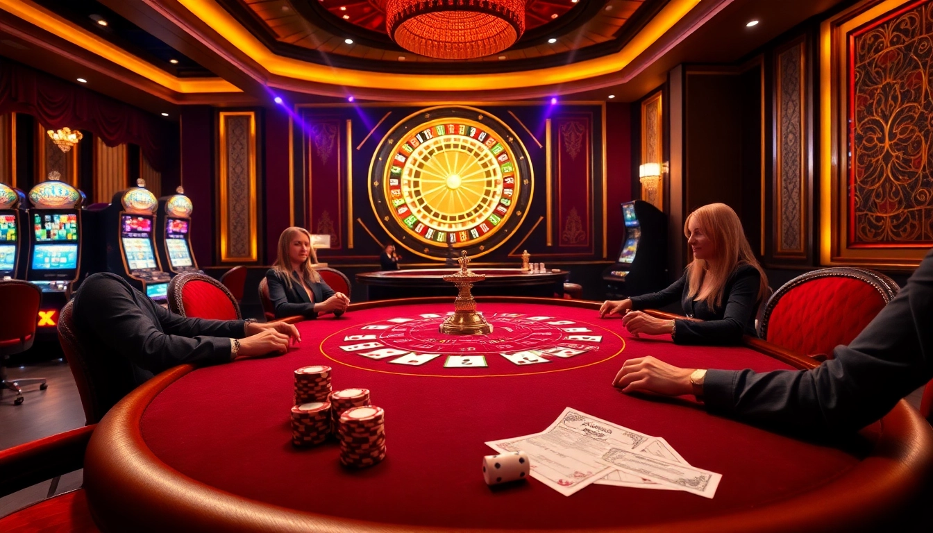 Experience the thrill of a high-stakes game with EE88 at a luxurious casino table.