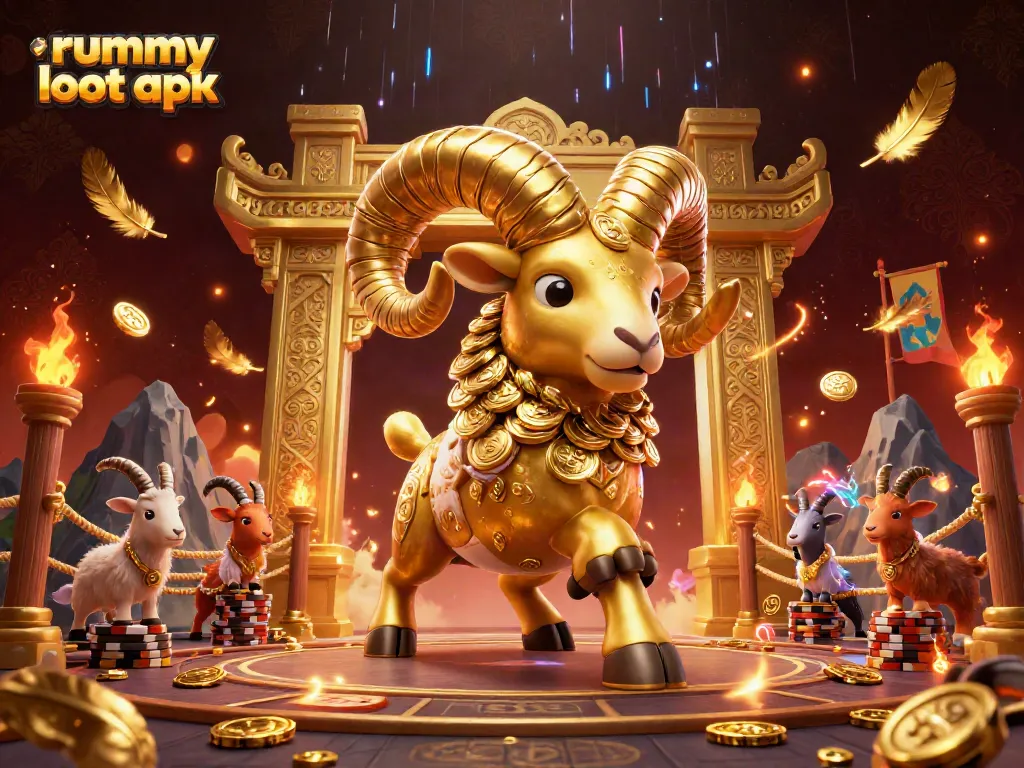 Experience the excitement of rummy loot apk with 3D cartoon characters battling in a dynamic casino arena.