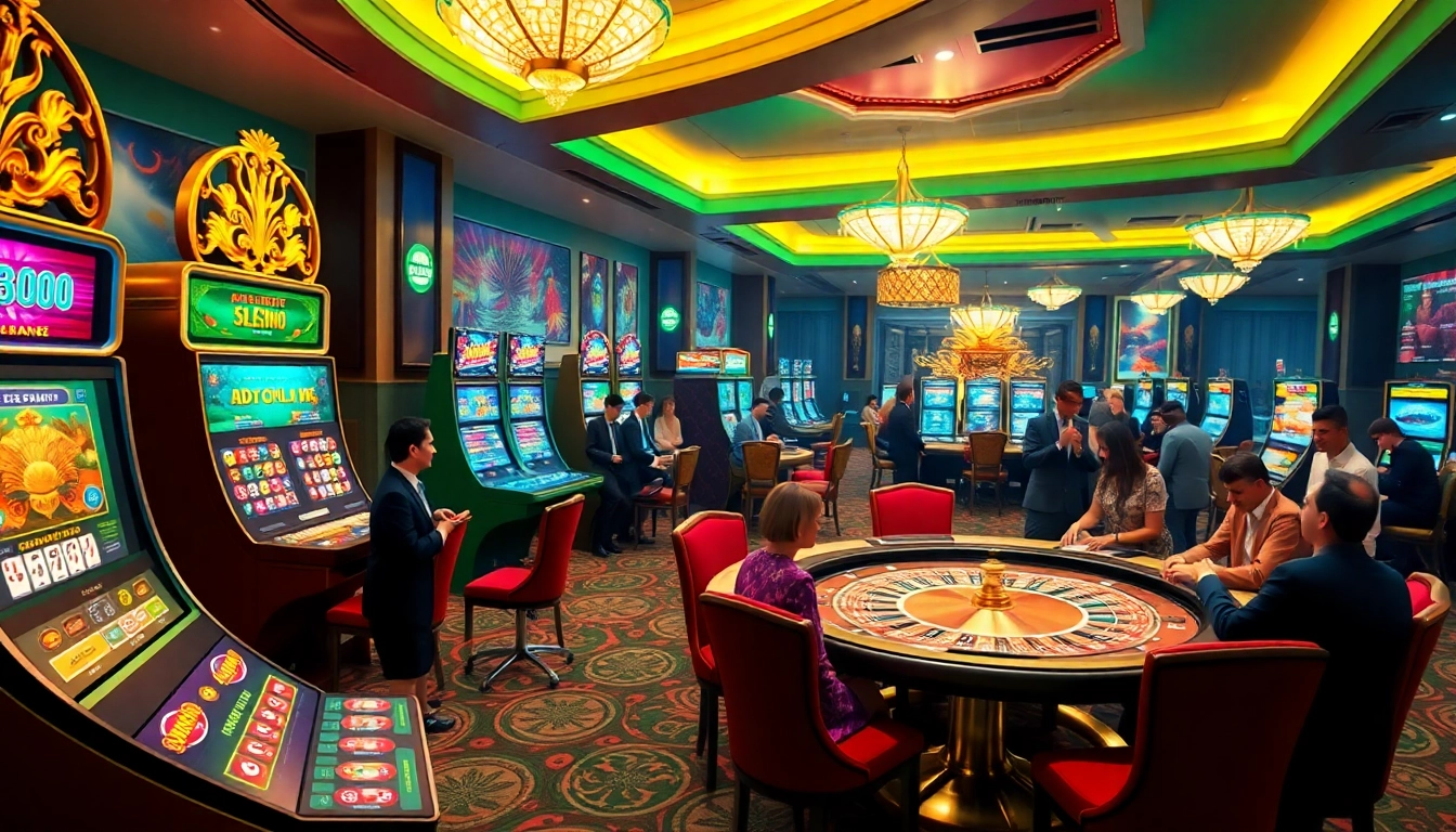 Players enjoying thrilling casino games and exploring apiraja88's offerings with excitement.