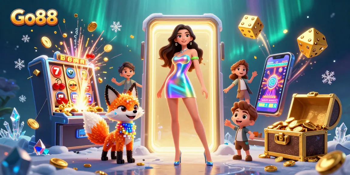 Experience the excitement of Go88 with vibrant slot machines and a lively casino atmosphere.