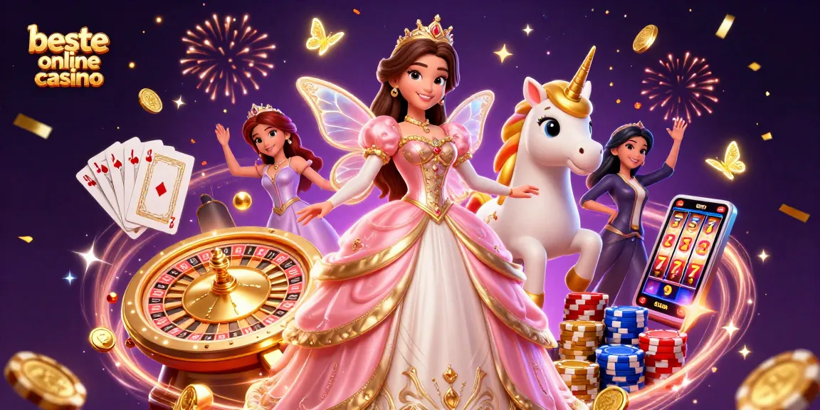 Playing at the beste online casino with dazzling characters, coins, and fun elements