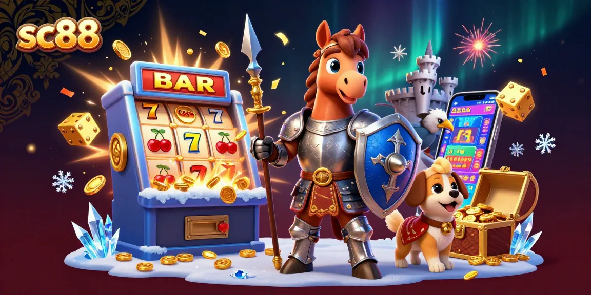 Experience thrilling wins with sc88 at the jackpot-filled slot machine surrounded by animated characters.