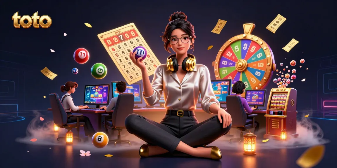 Engage with the action-packed toto gambling scene featuring vibrant casino game elements