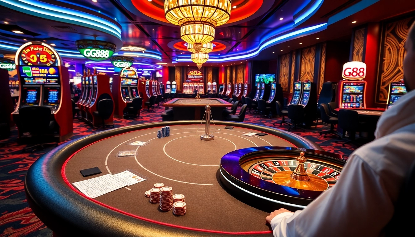 Experience the thrill of online gambling with GG88's vibrant casino atmosphere and exciting gameplay.