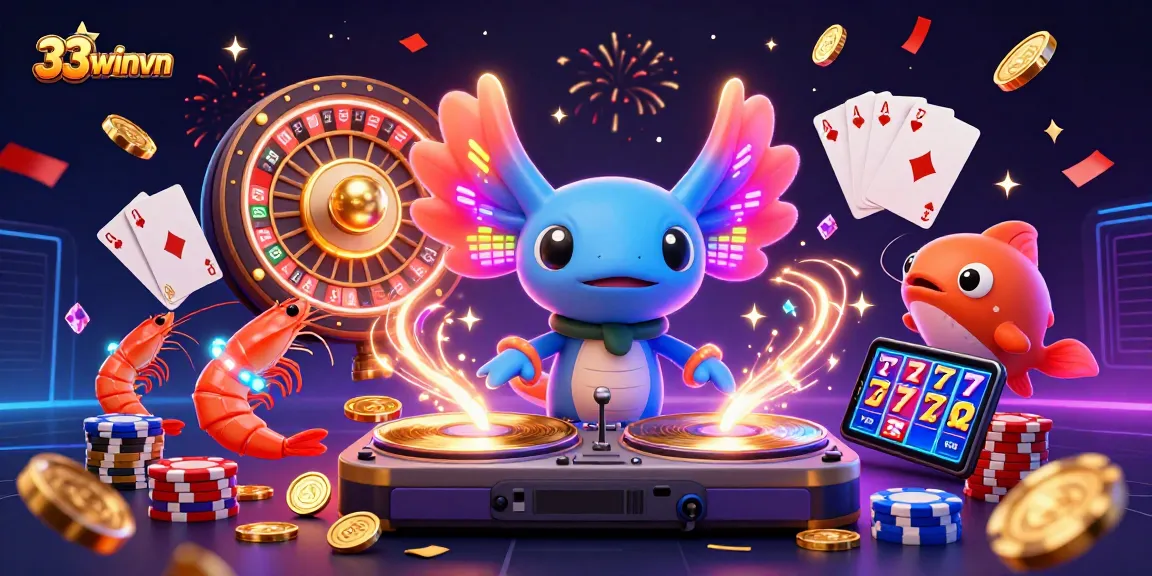 Players at 33winvn enjoy an underwater DJ party with thrilling casino elements.