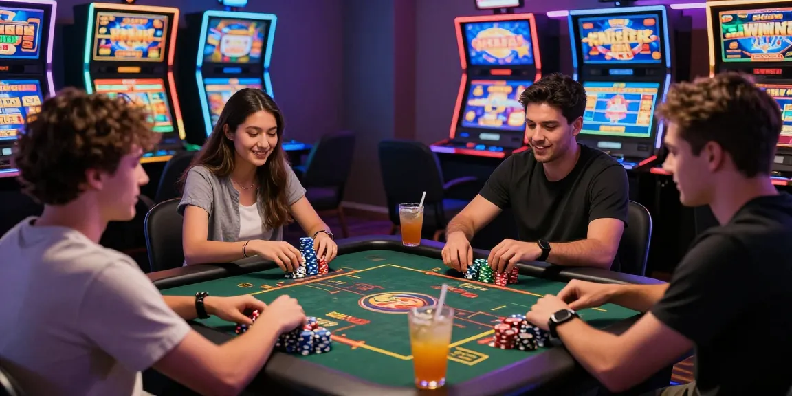 Exciting scene of players enjoying credit card casinos with vibrant games and interactive engagement.