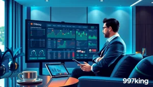 79king professional betting dashboard scene with live odds and analytics
