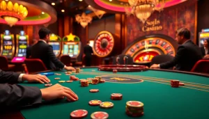 Engage in thrilling gameplay at https://mm88.sa.com/ with luxurious casino tables and vibrant slot machines