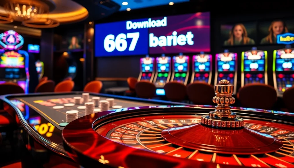 Engage in thrilling gameplay with 667bet Download options at a luxurious casino.