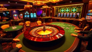 Engage in thrilling games at https://www.roo99v1.com/ with luxurious casino tables and vibrant roulette wheels.