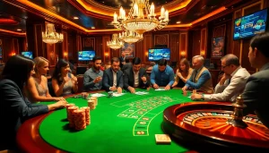 Experience the thrill of the casino with vibrant poker tables and gambling excitement in the vibrant 링크모음 scene.