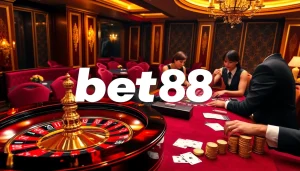 Experience the thrill of bet88 with vibrant casino games like roulette and blackjack.