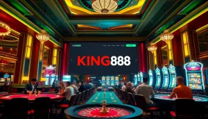 Engage with the excitement at trang chủ KING88, showcasing vibrant casino elements and lively gameplay.