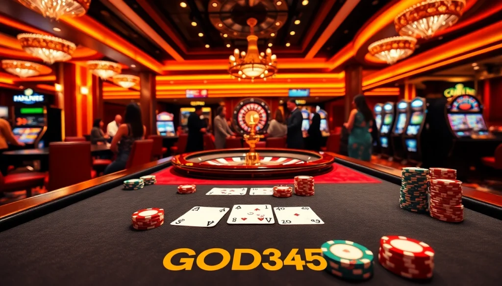 Experience the excitement of top-notch gaming at GOD345's luxurious casino.