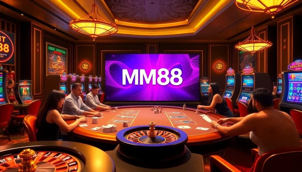 Experience the excitement at MM88 with vibrant cards and stunning casino visuals.