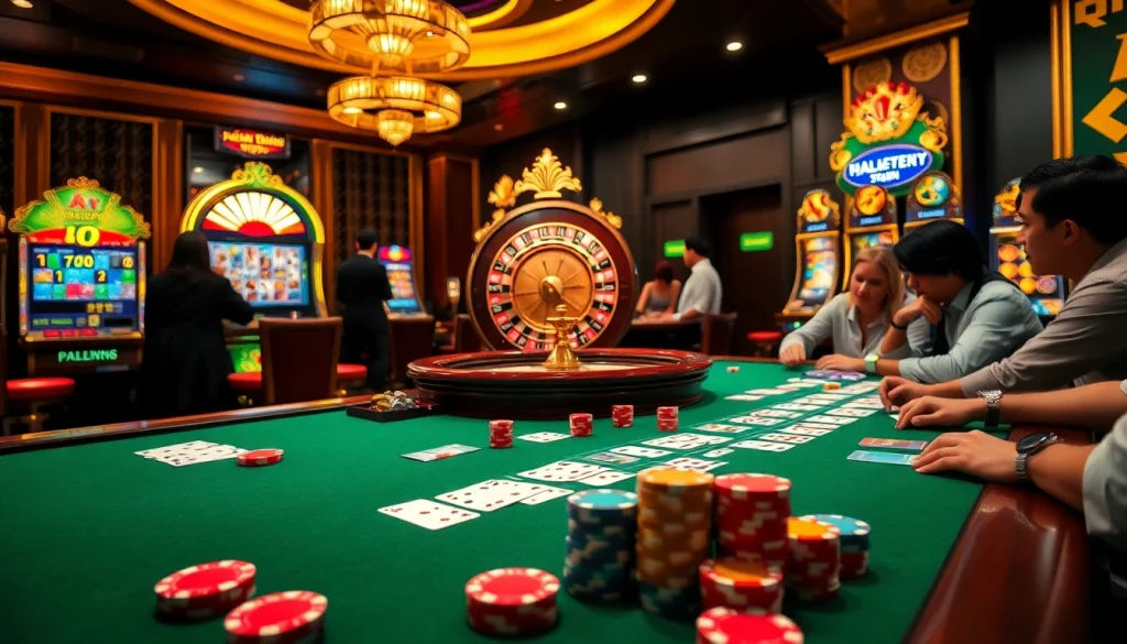 Experience the excitement at trang chu 32win with vibrant casino tables and action-packed gameplay.