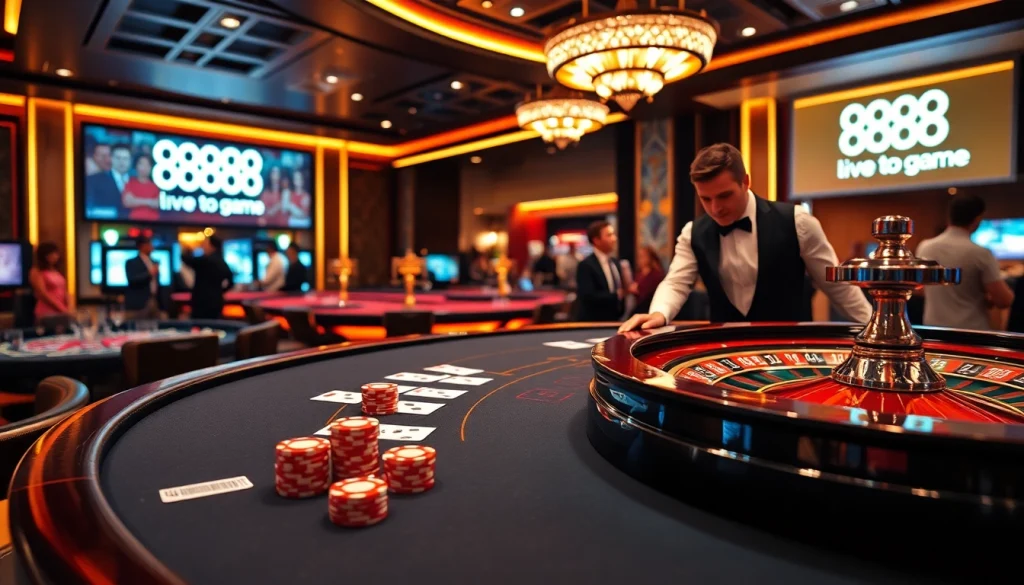 Experience the thrill of 888to game as you engage in vibrant casino action with live dealers and exciting game setups.