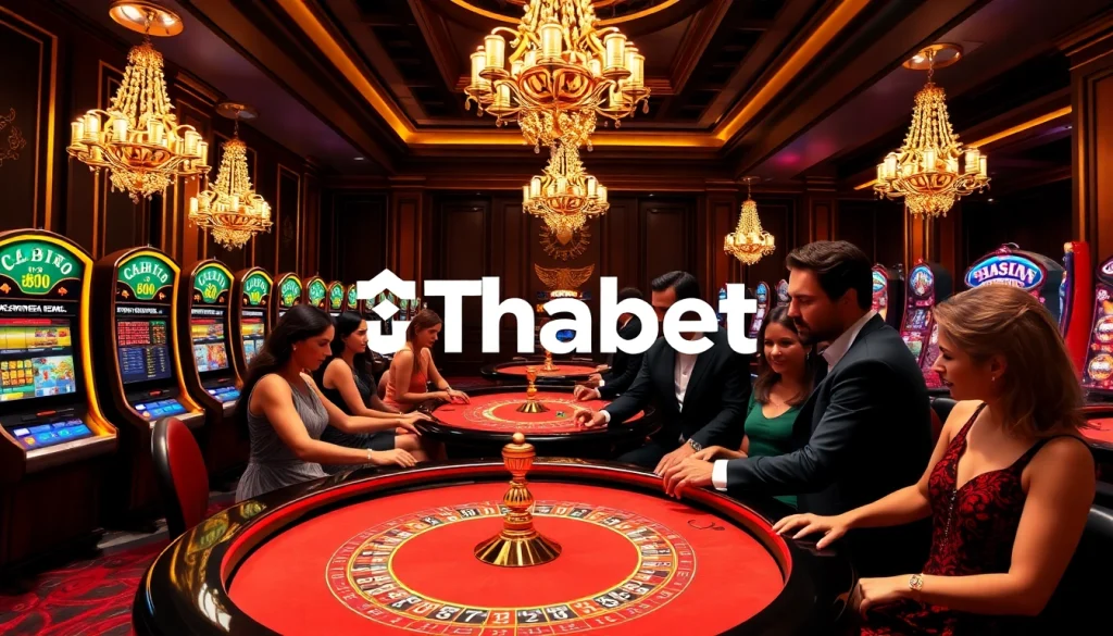 Players celebrating their wins at Thabet casino tables, enjoying a luxurious gambling experience.