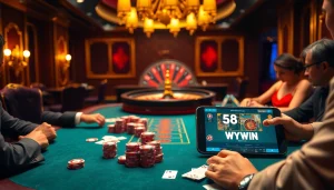 Engage with the exciting atmosphere of gambling by exploring the link vào 58WIN at a stunning casino scene.