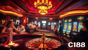 Experience excitement at C168 com's vibrant casino scene with roulette, poker, and slots.