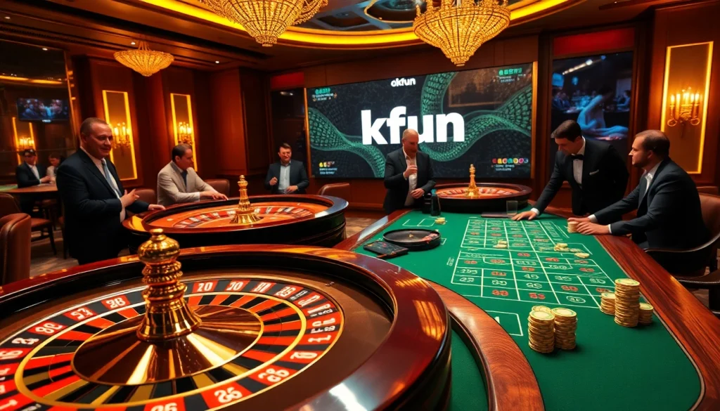 Experience exhilarating gameplay at Okfun casino with roulette and poker excitement.