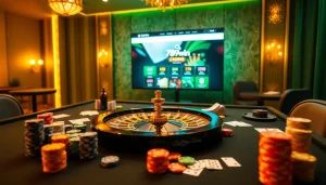 Exciting gameplay at trang chu 789win with vibrant casino tables and chips on display.