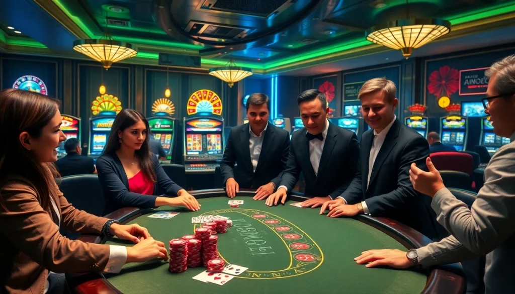 Experience the excitement at c168.io with players engaging at a luxurious poker table.