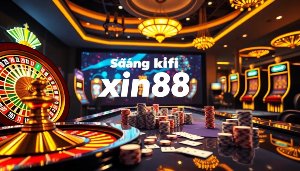 Experience the thrill of đăng ký xin88 at an exciting online casino with vibrant gaming elements.