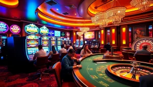 Gamble responsibly at https://okfunax.com/ with vibrant casino tables and exciting slot machines.