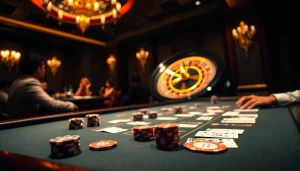 Engaging gameplay at BOMWIN with players focused on strategies and betting, Đăng nhập bomwin prominently displayed.