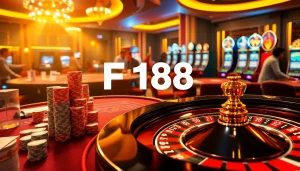 Players engaging with F168 casino games at a vibrant, luxurious gaming table, showcasing excitement and strategy.