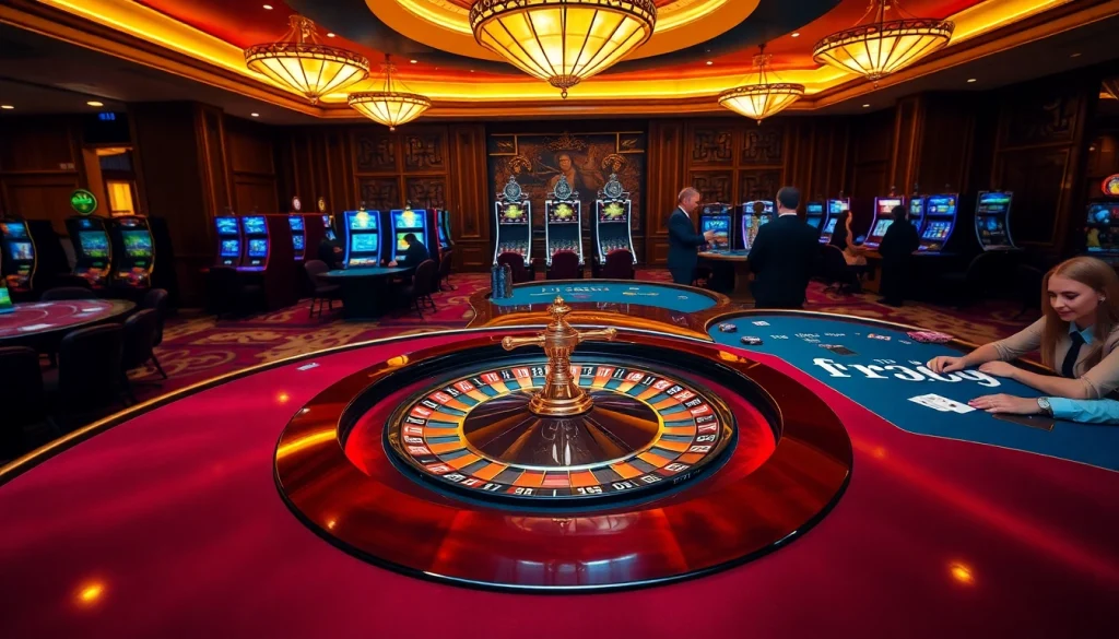 Experience the excitement of F168 casino gaming with vibrant tables and lively players.