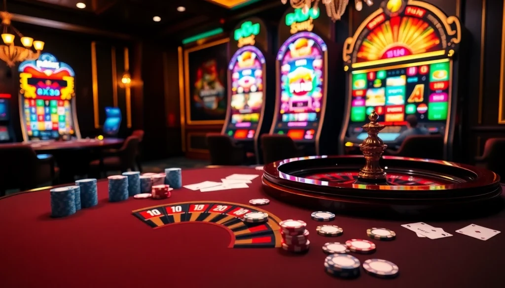 Experience thrilling casino action at 8xbet with vibrant gaming tables and immersive technology.