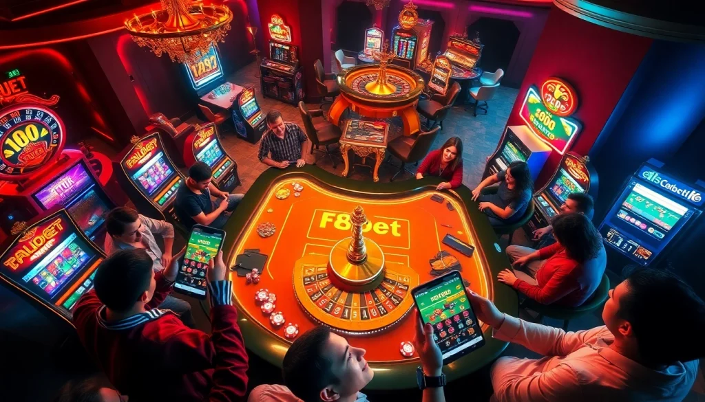 Experience thrilling gameplay with F8bet on a vibrant casino table filled with excitement.